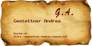 Gestettner Andrea névjegykártya