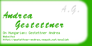 andrea gestettner business card